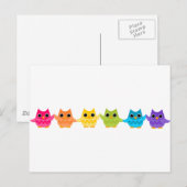 Carte Postale Hiboux d'arc-en-ciel (Devant / Derrière)