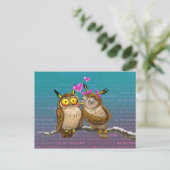 Carte Postale Hiboux Kiss (Debout devant)