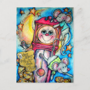 Carte Postale Hickory Dickory Dock Nursery Temps de rime