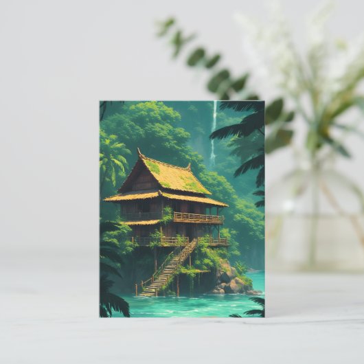 Carte Postale Hidden Rumah in the Rainforest (Debout devant)