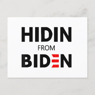 Carte Postale HIDEN DE BIDEN drôle mème politique Joe Campagne