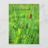 Carte Postale Hier kommt ganz viel Glück für Dich! (Devant)