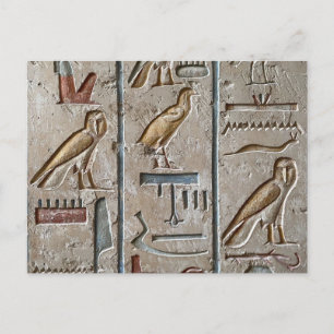 Carte Postale Hiéroglyphe Ancien Égypte Langue Texte Gravé