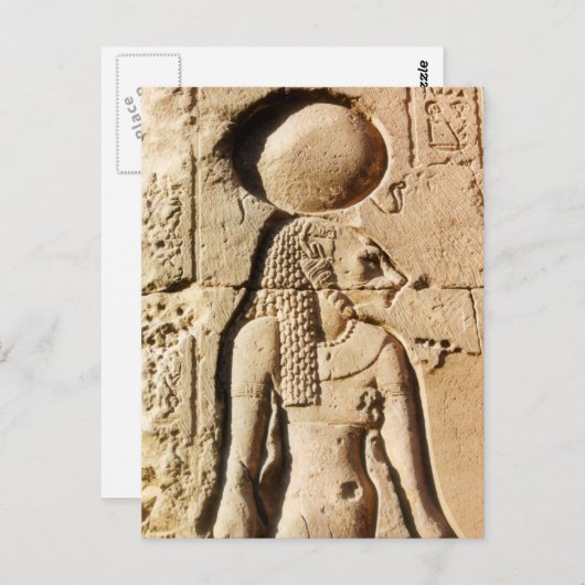 Carte Postale Hiéroglyphe Lioness Sekhmet (Devant / Derrière)