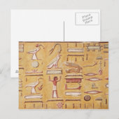 Carte Postale Hiéroglyphes, de la Tombe de Seti I (Devant / Derrière)