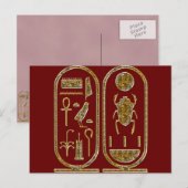 Carte Postale Hiéroglyphes du roi Tut (Devant / Derrière)