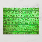 Carte Postale Hiéroglyphes égyptiens anciens Vert (Devant)