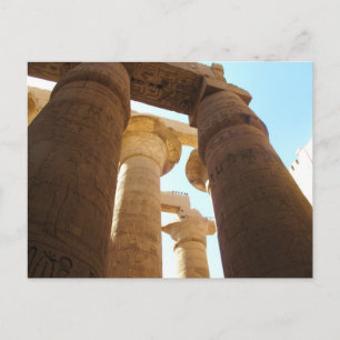 Carte Postale Hiéroglyphes sur les piliers des Temples de Karnak