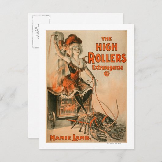 Carte Postale High Rollers Extravaganza "Mamie Lamb" Jouer (Devant / Derrière)