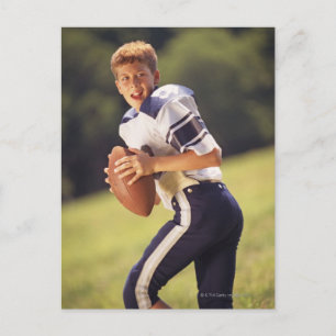Carte Postale High school quarterback with football