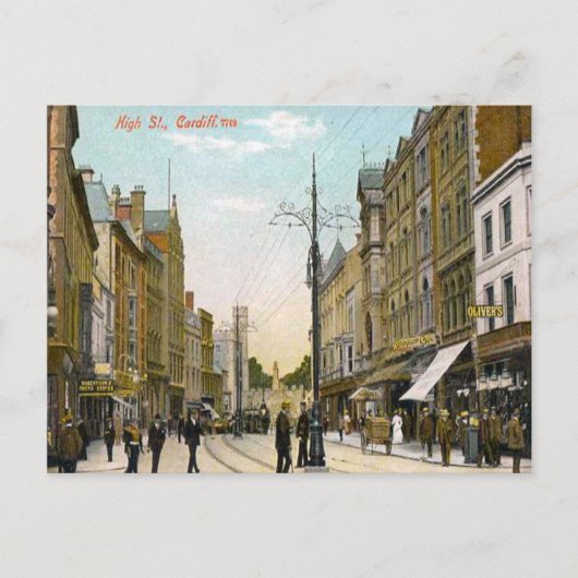 Carte Postale High Street, Cardiff (Devant)