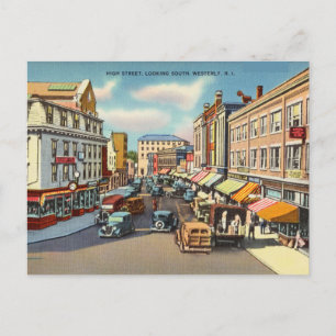 Carte Postale High Street, Ouest, Rhode Island