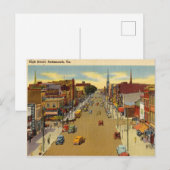 Carte Postale High Street, Portsmouth, Virginie (Devant / Derrière)