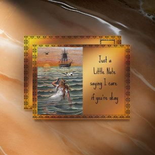 Carte Postale High Vibe Vintage Little Mermaid Art