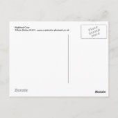 Carte postale Highland Cow (Dos)