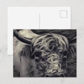 Carte Postale Highland Cow (Devant / Derrière)