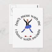 Carte Postale Highland Dancer ne me manque pas (Devant / Derrière)