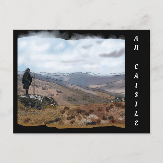 Carte Postale Highlander à An Caistel, Écosse (Devant)