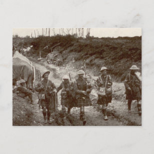 Carte Postale Highlanders en Première Guerre mondiale