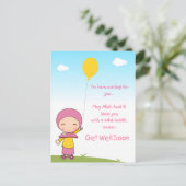 Carte Postale Hijab Girl Get Well Postcard (Debout devant)