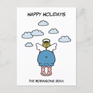 Carte Postale Hilarious Chubby Angel Humour Joyeux Vacances X-Ma