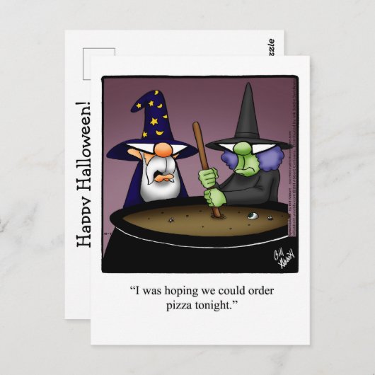 Carte postale Hilarious Halloween Humour (Devant / Derrière)