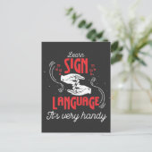Carte Postale Hilarious Learn American Sign Language Humour (Debout devant)