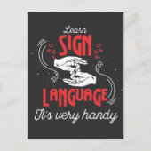 Carte Postale Hilarious Learn American Sign Language Humour (Devant)