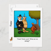 Carte postale Hilarious Thanksgiving Humour (Devant / Derrière)