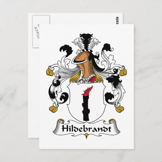Carte Postale Hildebrandt Family Crest (Devant / Derrière)