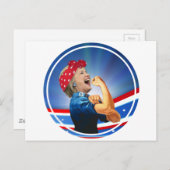 Carte Postale Hillary Clinton 1ère candidate à la présidentielle (Devant / Derrière)