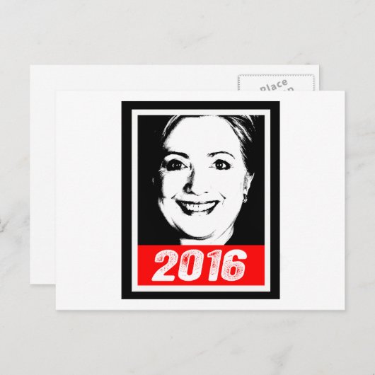 Carte Postale HILLARY CLINTON 2016 INK ART.png (Devant / Derrière)