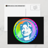 Carte Postale hillary clinton. arc-en-ciel. (Devant / Derrière)