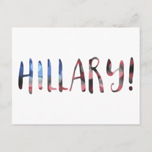 Carte Postale Hillary Clinton bokeh