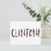 Carte Postale Hillary Clinton bokeh (Debout devant)