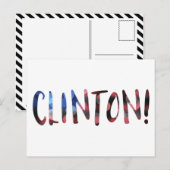 Carte Postale Hillary Clinton bokeh (Devant / Derrière)