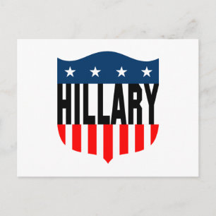 Carte Postale hillary clinton étoiles et rayures
