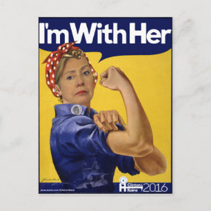 Carte Postale Hillary Clinton Je suis avec elle !