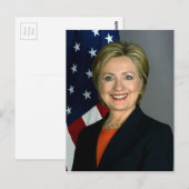 Carte Postale Hillary Clinton Portrait officiel (Devant / Derrière)