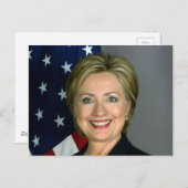 Carte Postale Hillary Clinton Portrait officiel (Devant / Derrière)