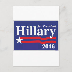Carte Postale Hillary Clinton pour le président 2016