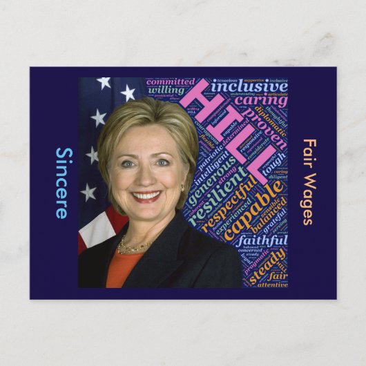 Carte Postale Hillary Clinton Pres (Devant)