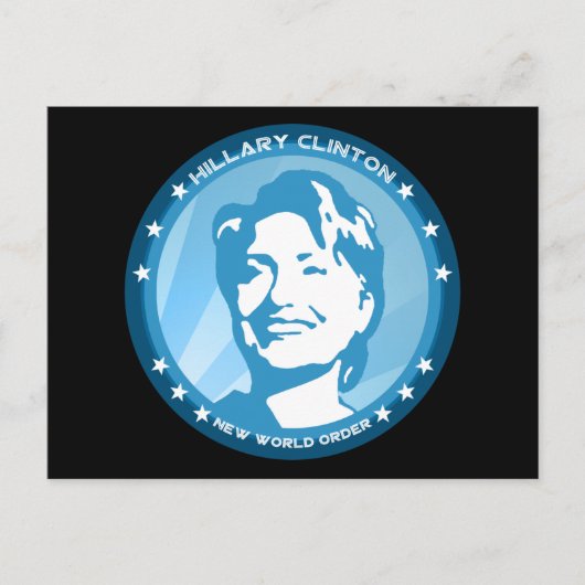 Carte Postale hillary clinton. rayons bleus : (Devant)
