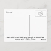 Carte Postale Hillary Marx Clinton (Dos)