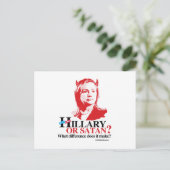 Carte Postale Hillary ou Satan - quelle différence (Debout devant)