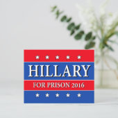 CARTE POSTALE "HILLARY POUR LA PRISON 2016 " (Debout devant)