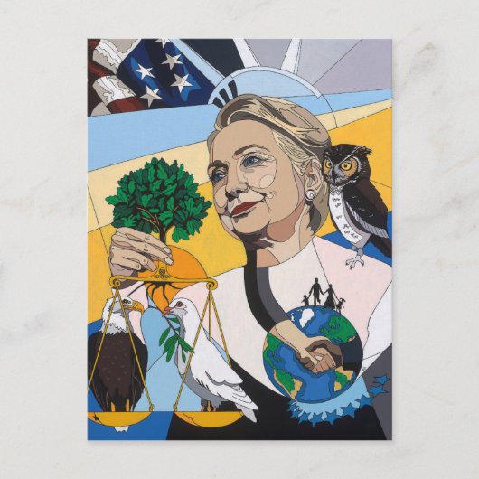Carte Postale Hillary pour le président 2016 (Devant)