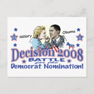 Carte postale Hillary vs Obama 