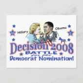 Carte postale Hillary vs Obama (Devant)