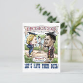 Carte postale Hillary vs Obama  (Debout devant)